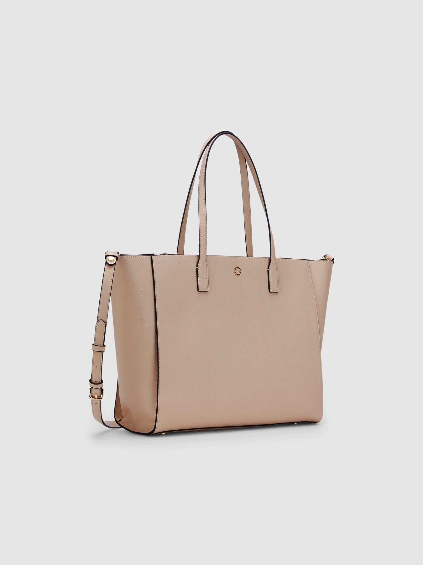 Bolso shopper efecto saffiano image number 3