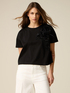 T-shirt with floral appliqu&eacute;s image number 0
