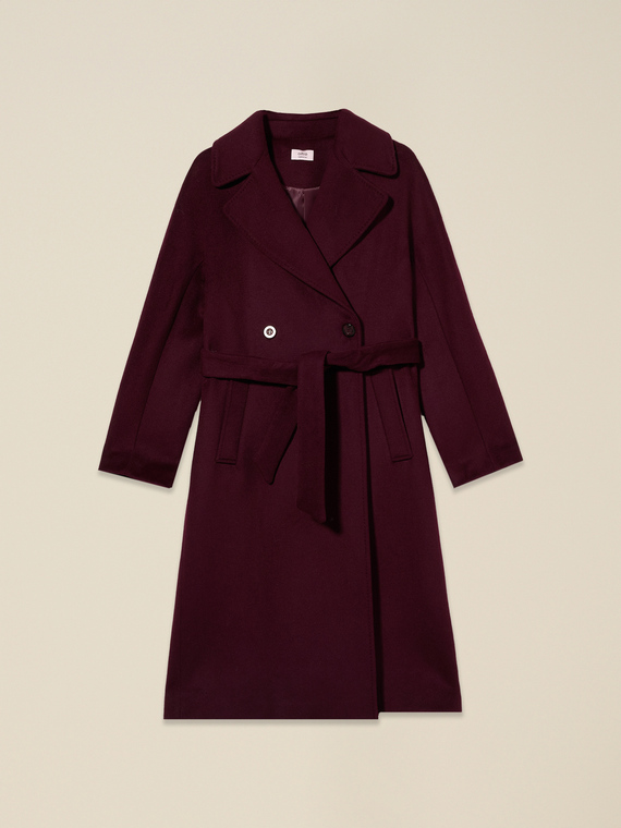Cappotto doppiopetto in misto lana