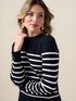 Striped sweater with metal buttons image number 2