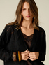 Cardigan en m&eacute;lange de cachemire avec inserts en dentelle image number 2