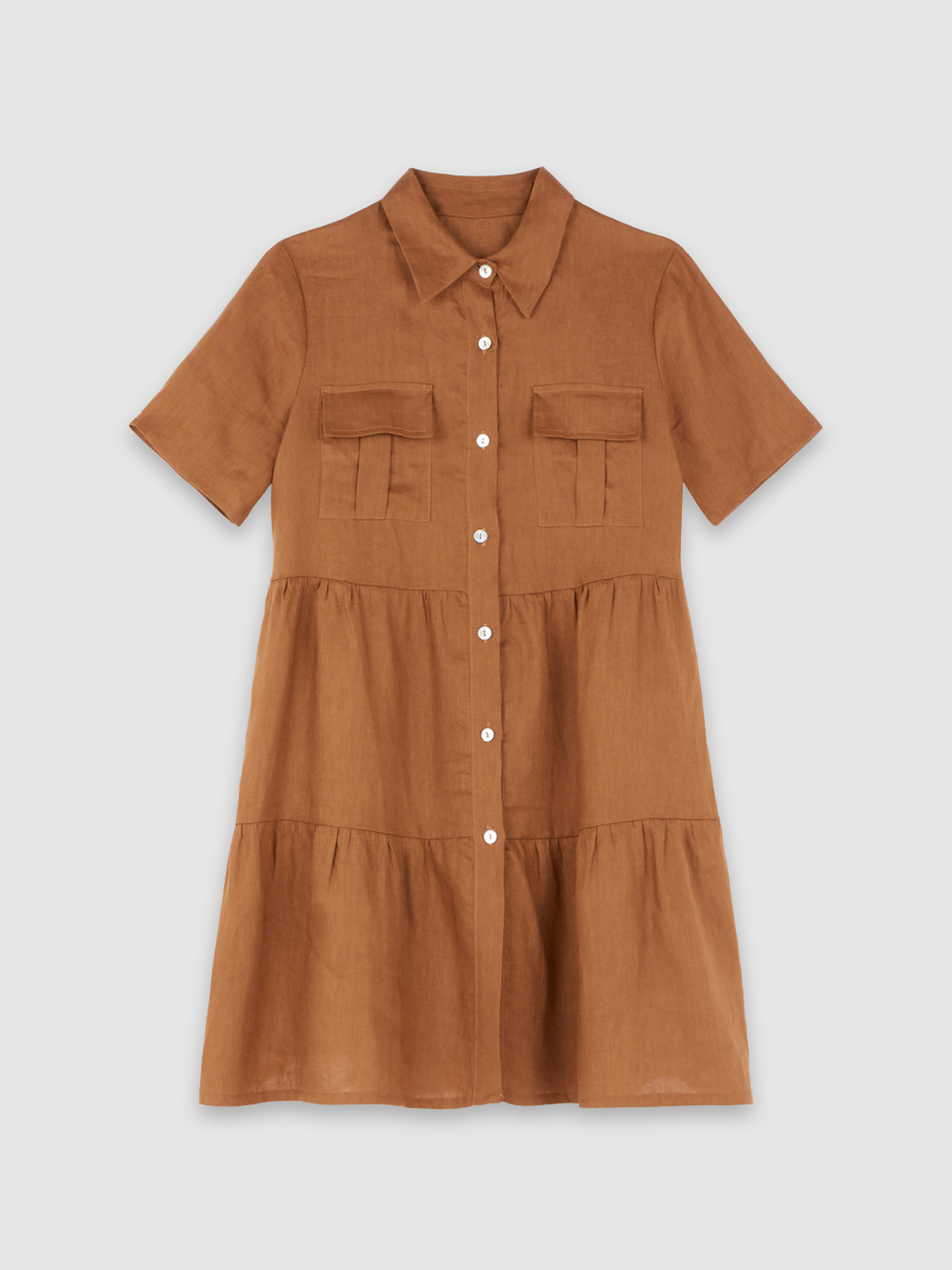 Vestito chemisier in lino image number 3