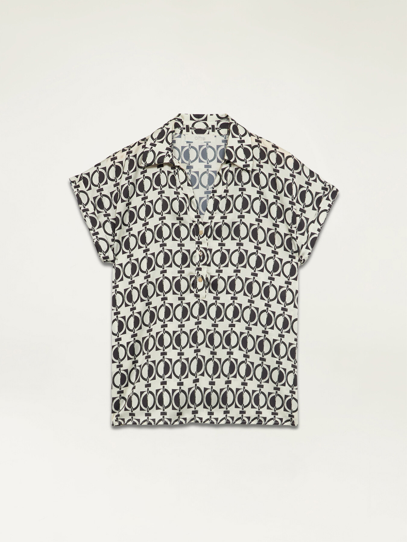 Patterned satin blouse image number 3