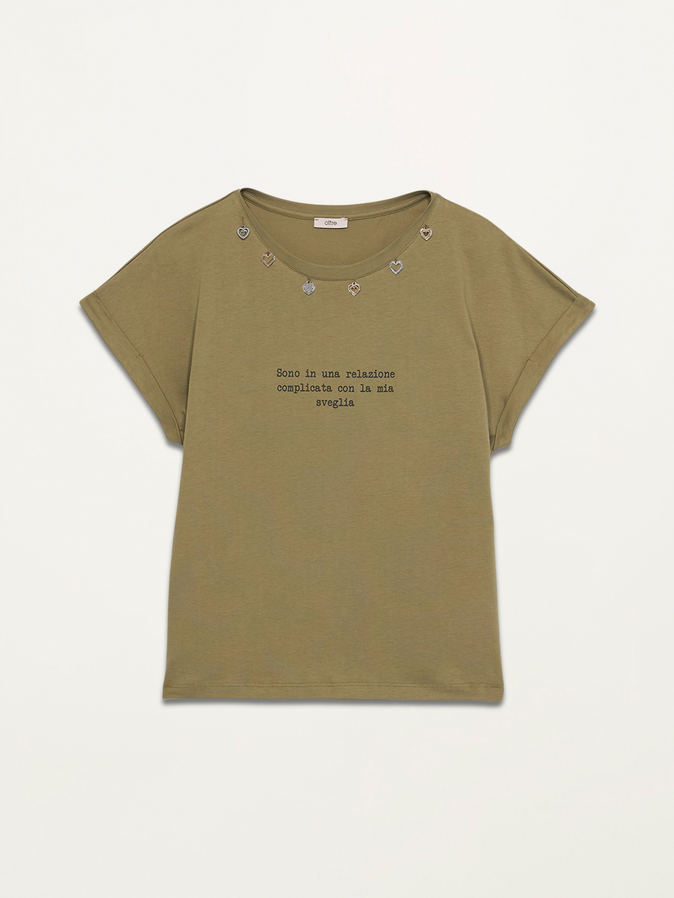 T-shirt inscription avec breloques image number 3