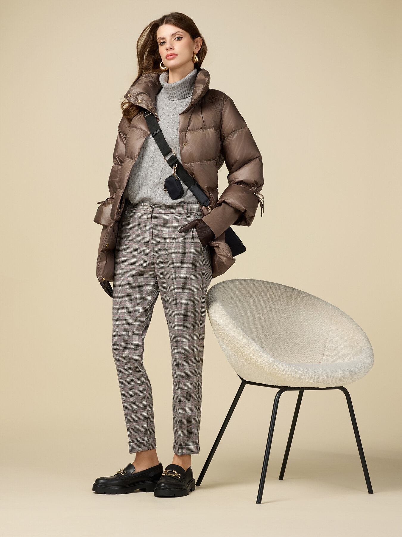 Hose aus kariertem Kreppstoff image number 0