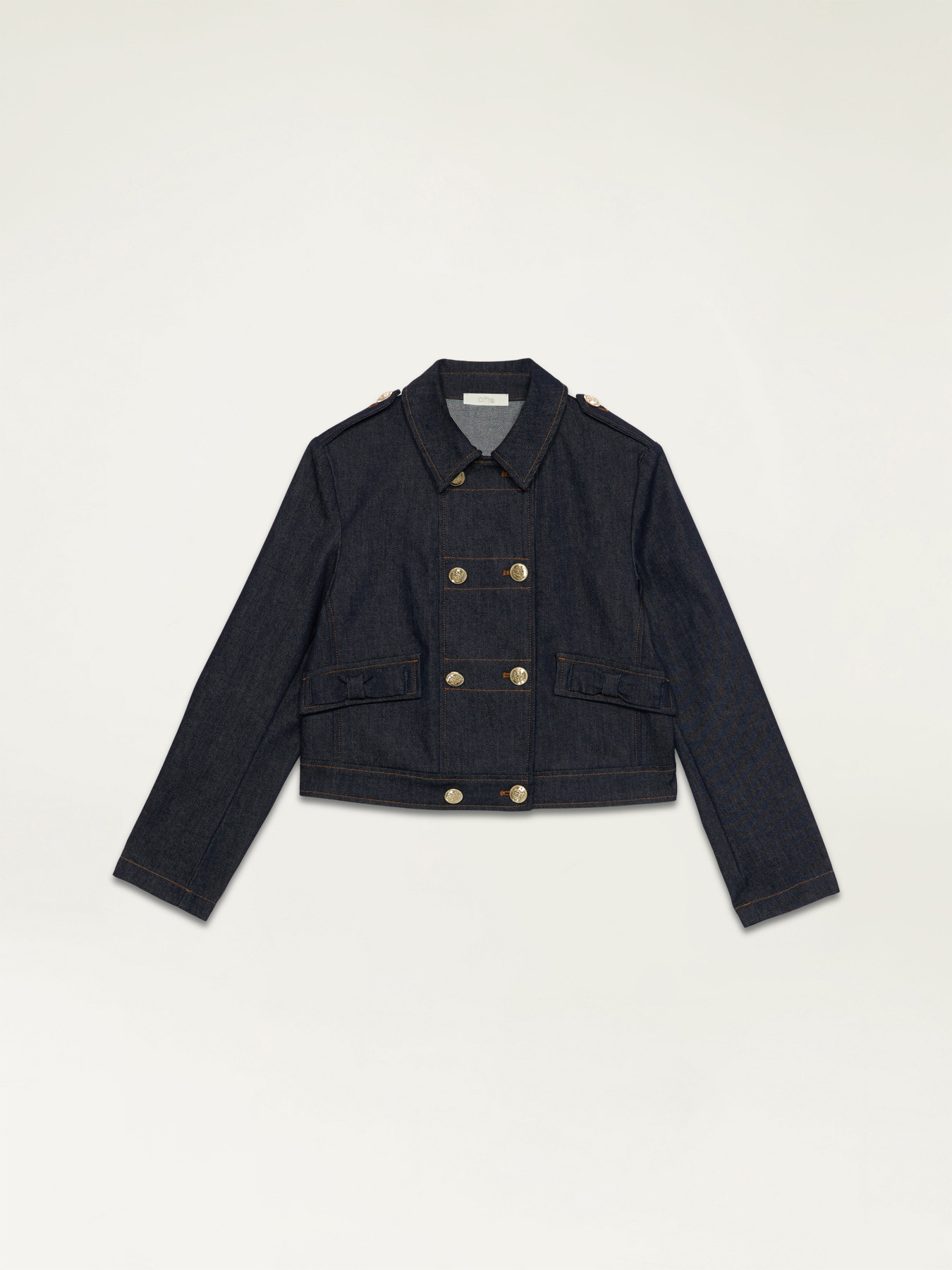 Denim trucker jacket with bows image number 3