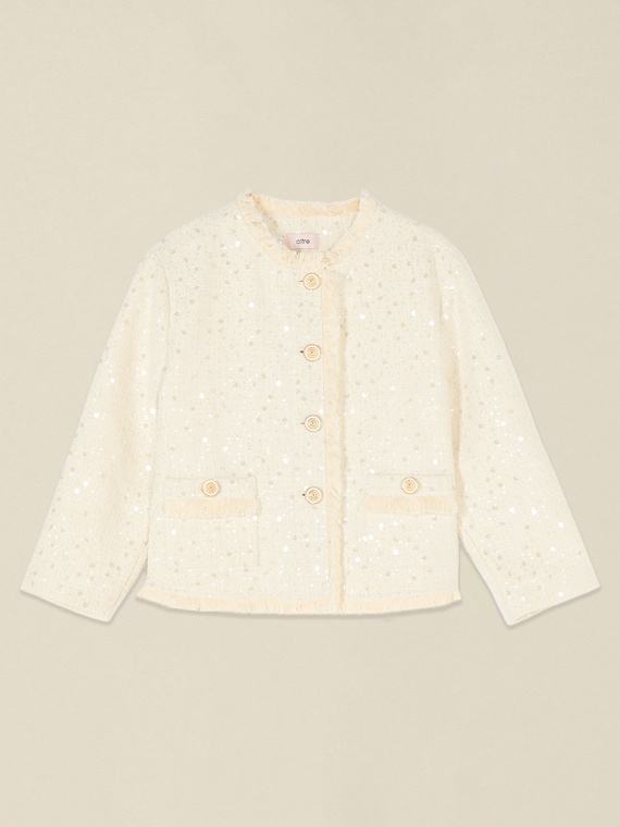 Tweed jacket with sequins
