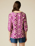 Bluse aus gemustertem Viskose-Satin image number 1