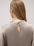 Satin turtleneck blouse image number 3