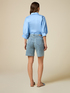 Stone bleached denim shorts image number 1