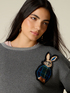 Rundhals-Sweatshirt mit Patch image number 2