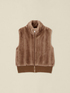 Faux fur high-neck gilet image number 3