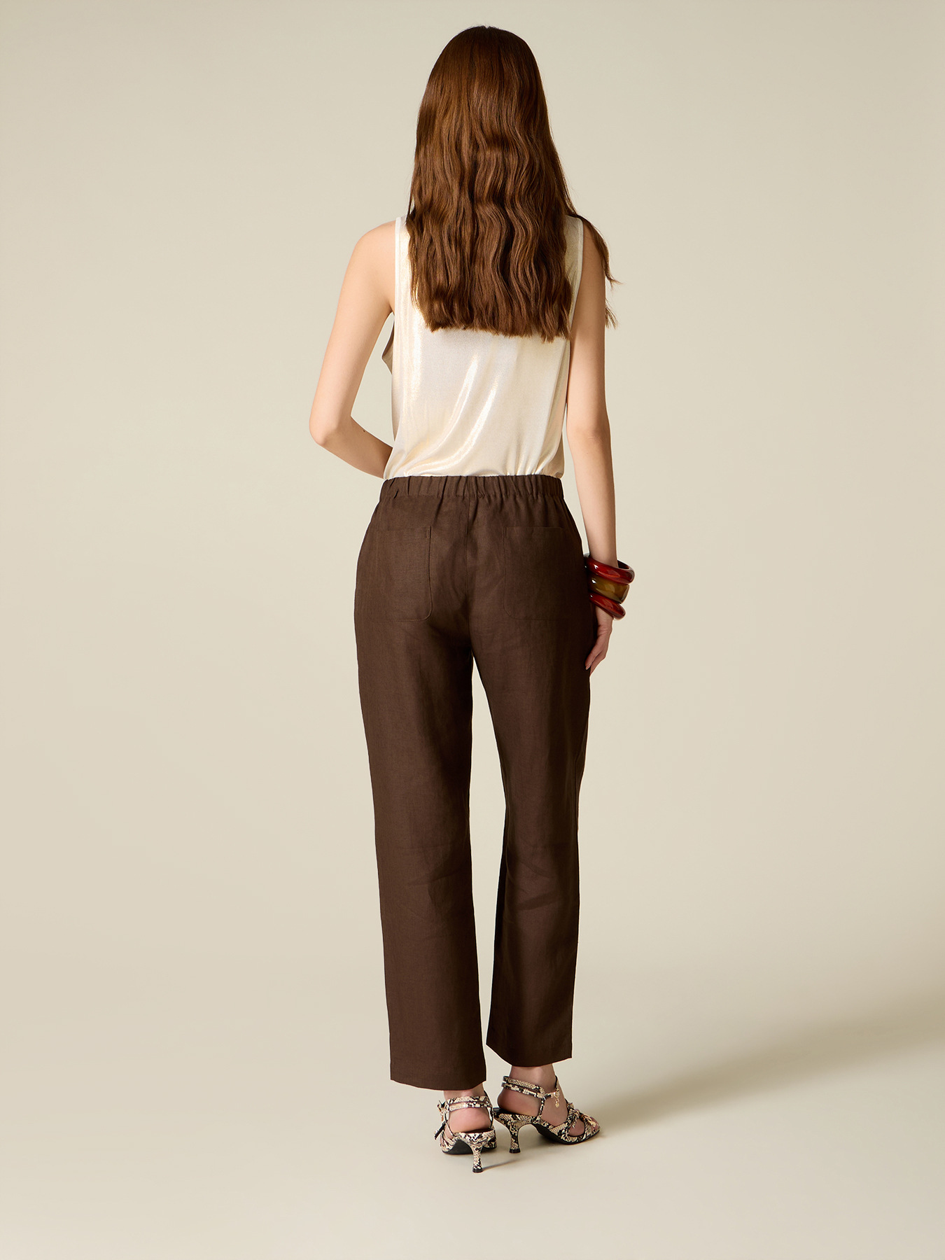 Joggers aus Leinen mit Kordelzug image number 1
