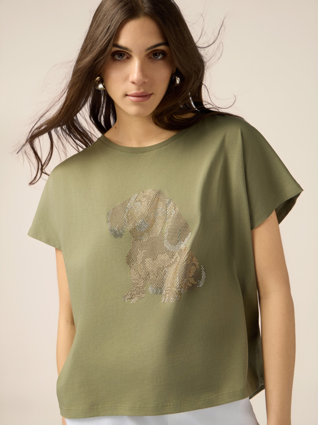 Baumwoll-T-Shirt mit Applikationen image number 2