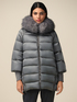 Midi down jacket with hood and cuffs image number 0