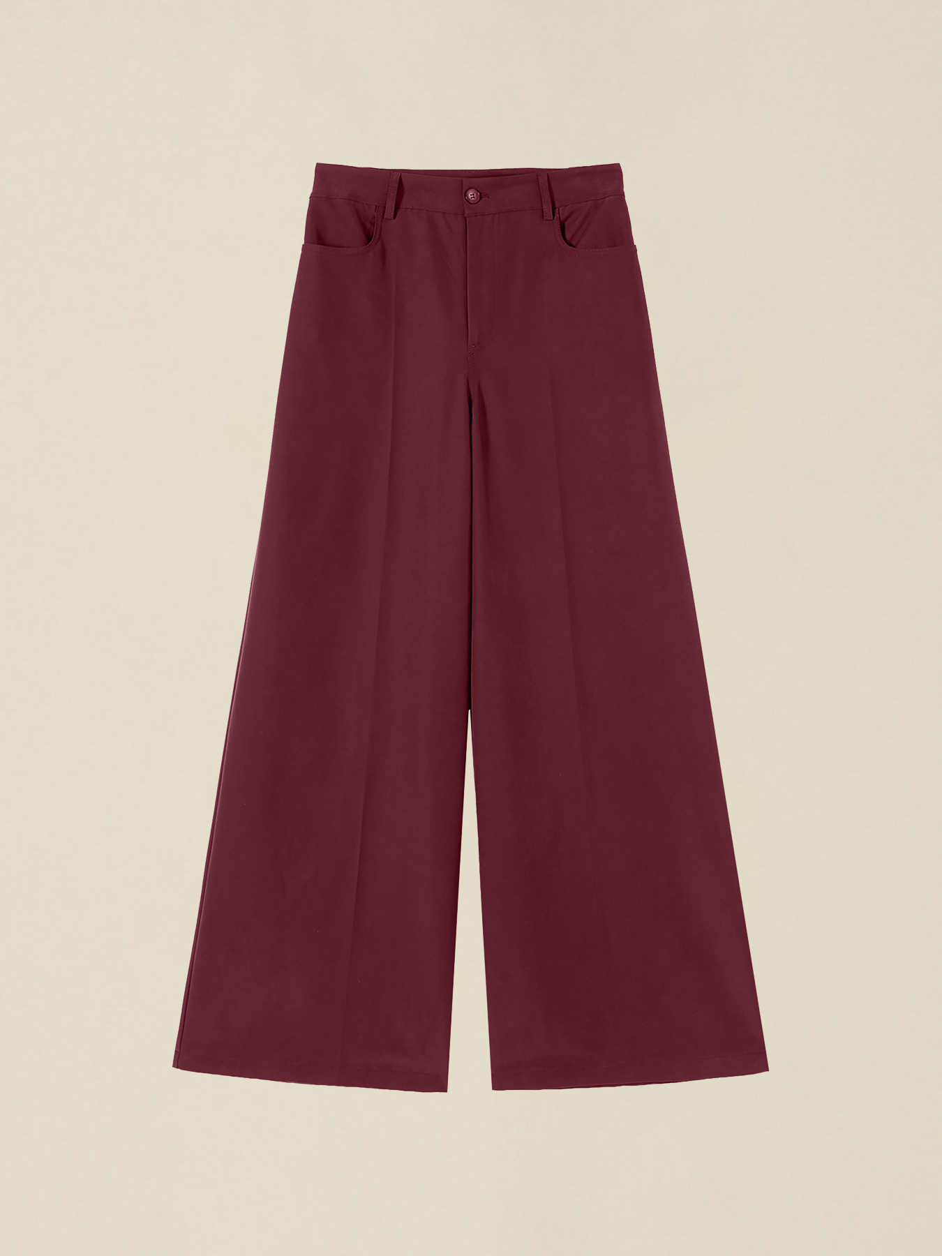 Wide leg twill trousers image number 4