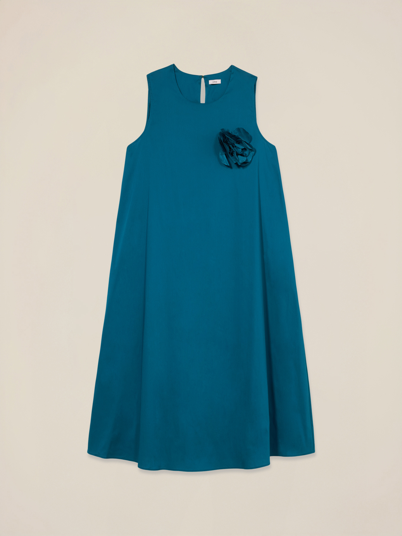 Midikleid aus Popeline mit Brosche image number 3