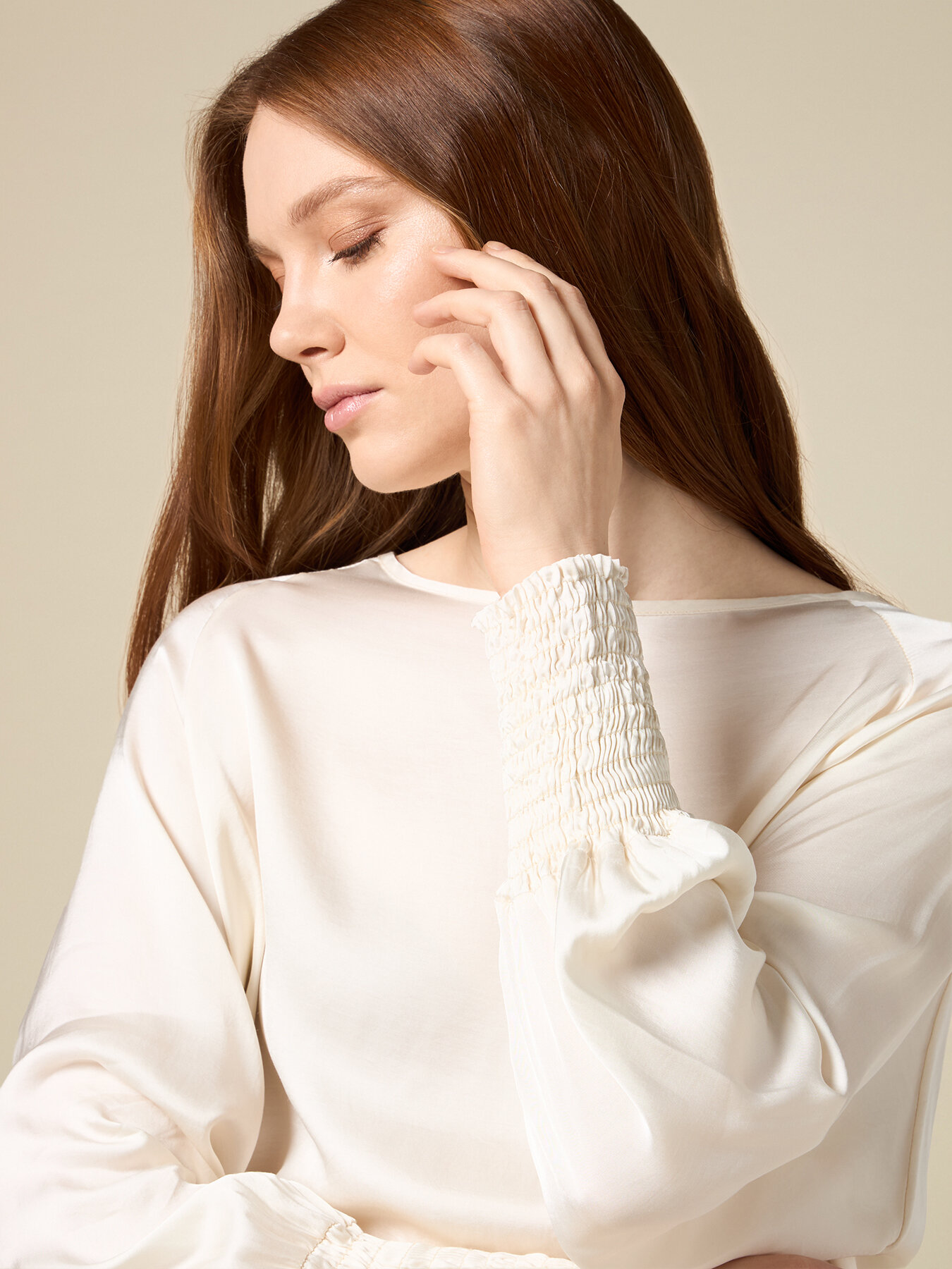 Blouse en satin de viscose image number 2