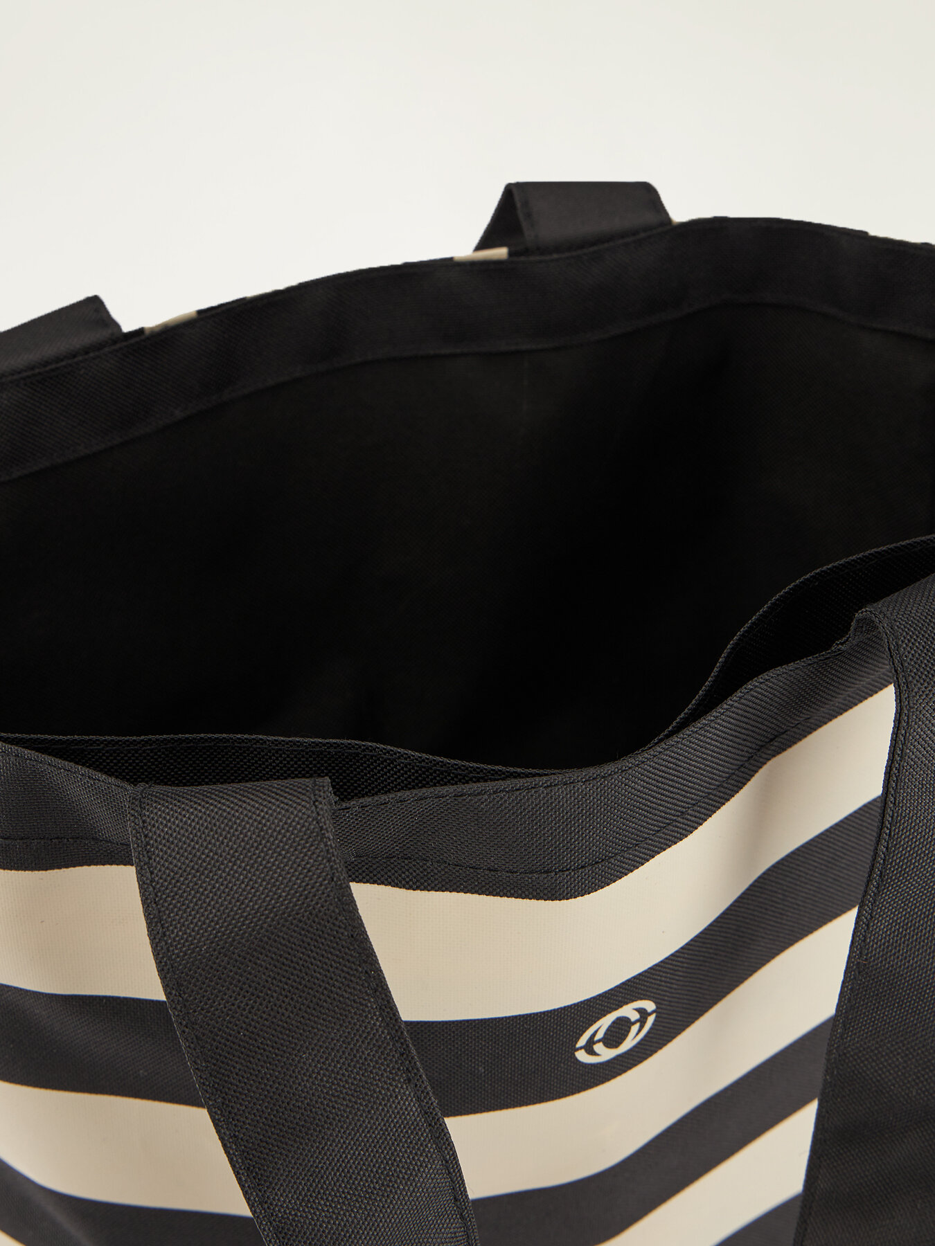 Sac fourre-tout en toile cir&eacute;e ray&eacute;e image number 3