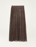 Pleated lurex midi skirt image number 4