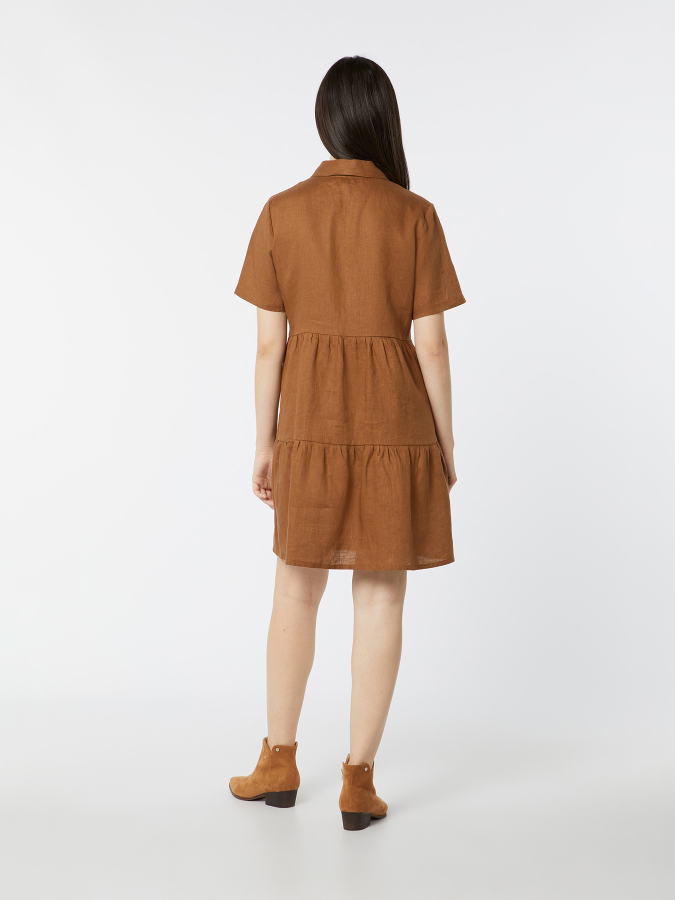 Vestito chemisier in lino image number 1