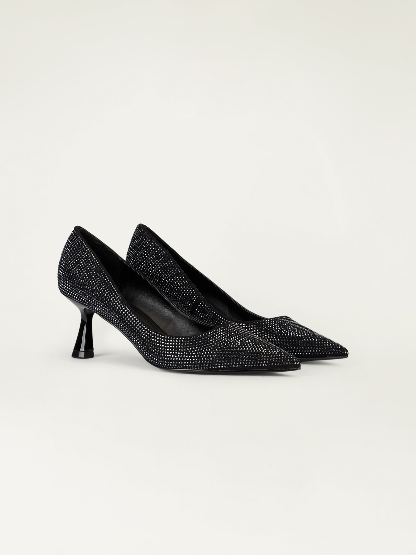 Kitten heels with micro crystals image number 1