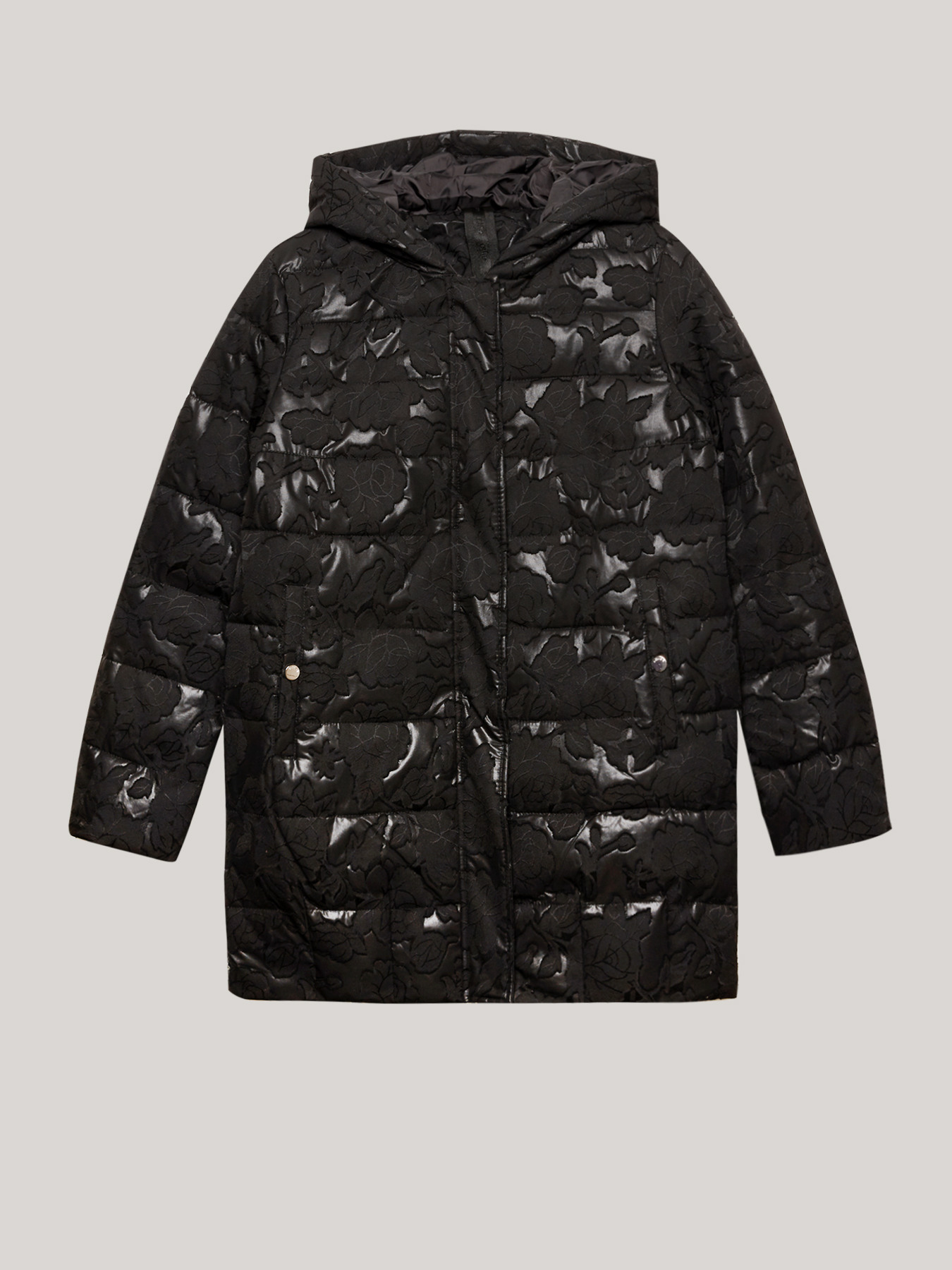 Jacquard cocoon down jacket image number 3
