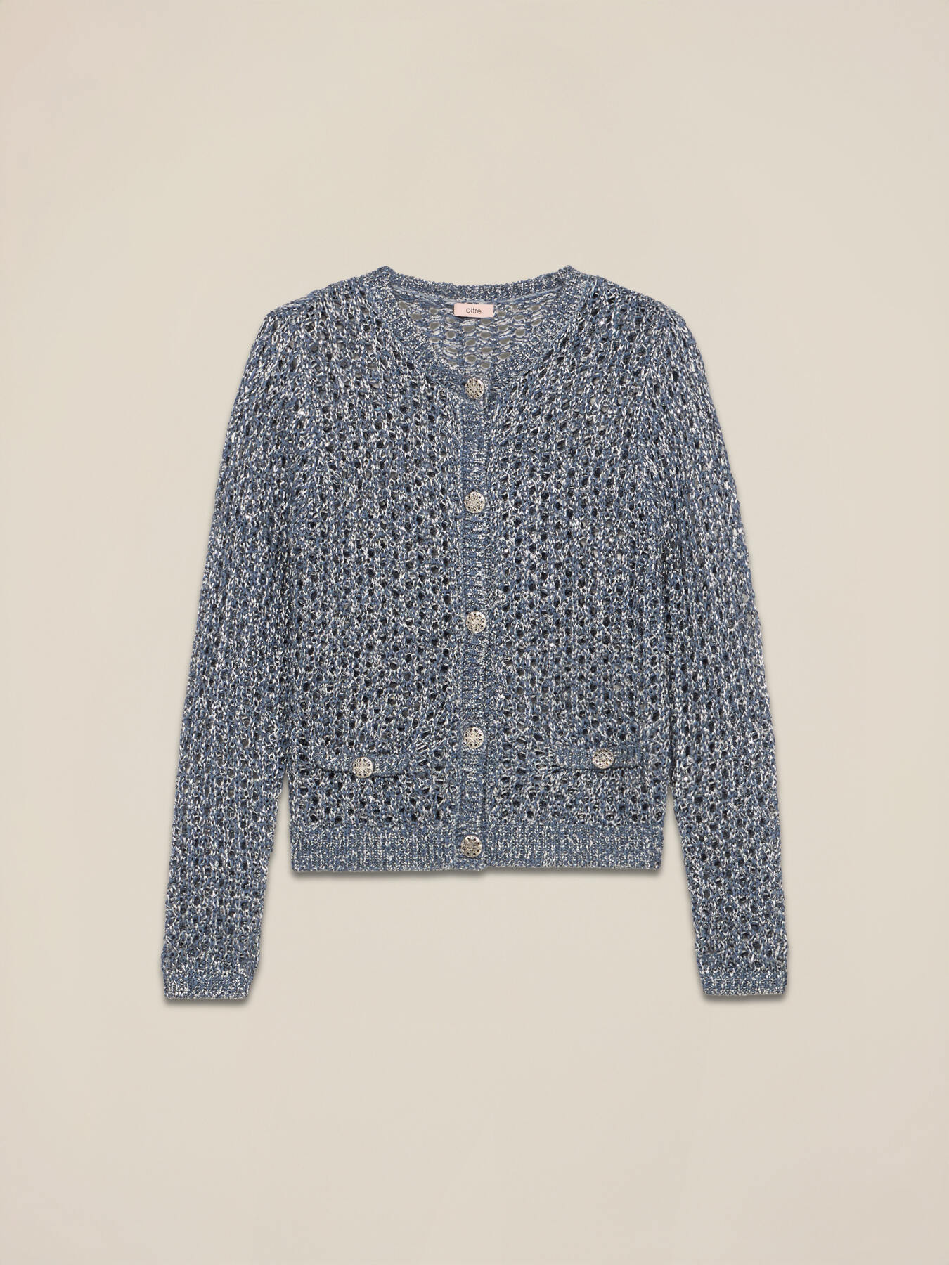 Openwork knit cardigan image number 3