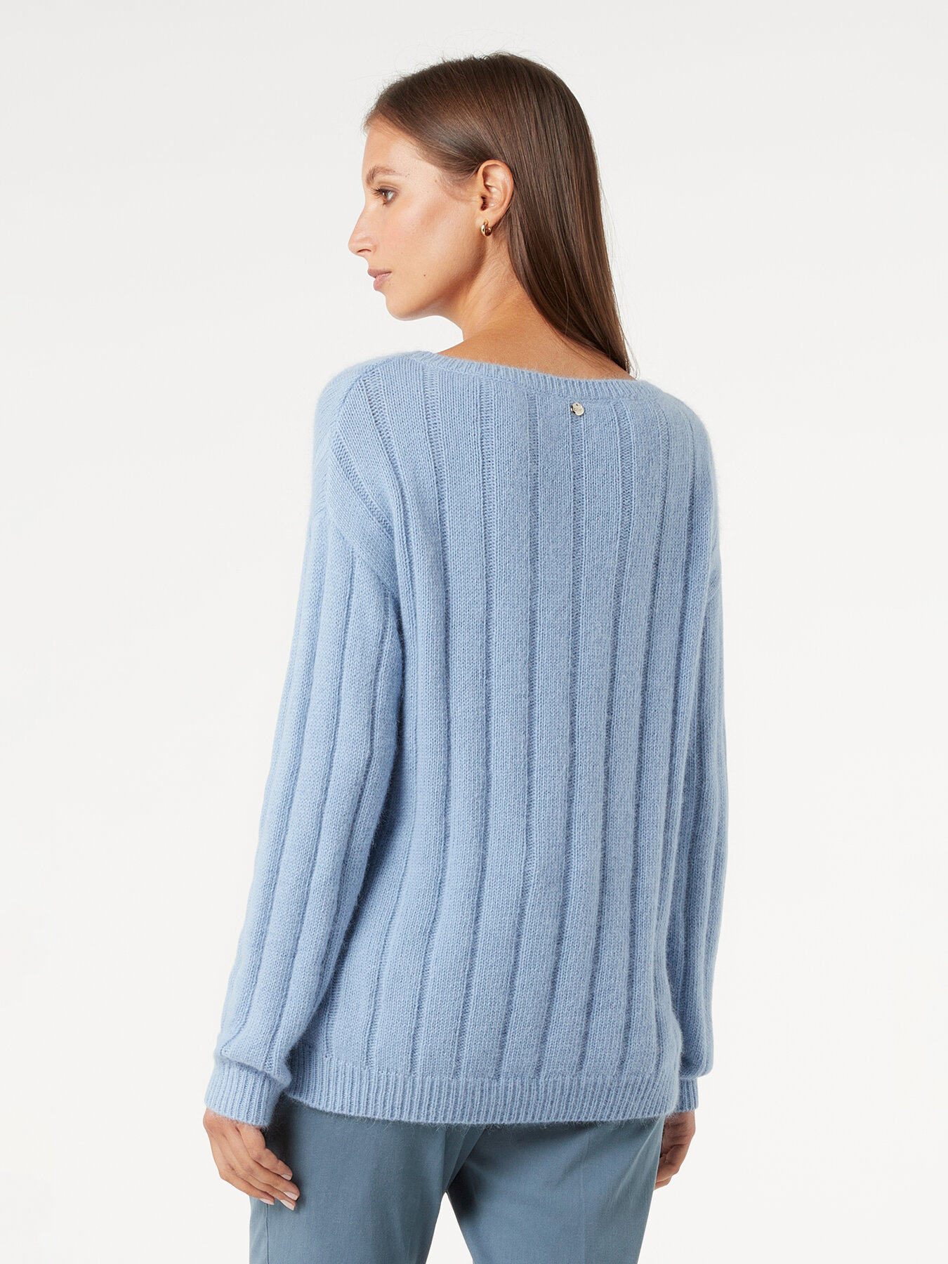 Angora blend sweater with buttons image number 1
