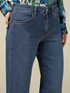 Jeans wide cropped con borchiette image number 2