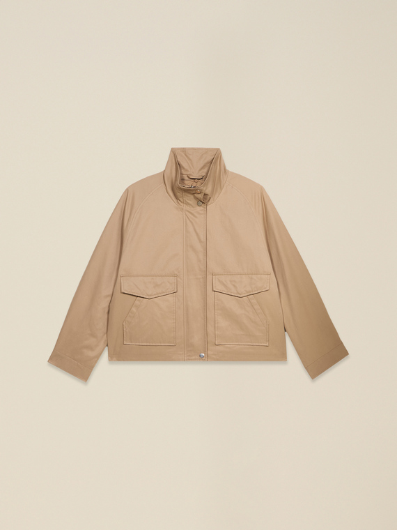 Mixed cotton canvas jacket