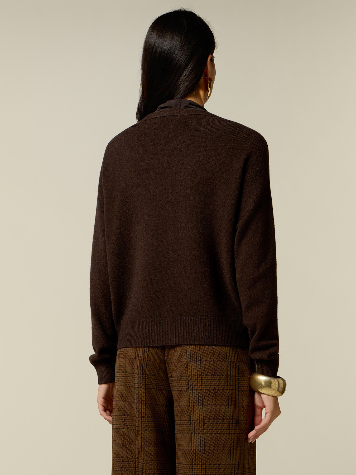 Viscose blend V-neck cardigan image number 1