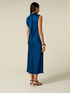 Midi satin dress with bow image number 1
