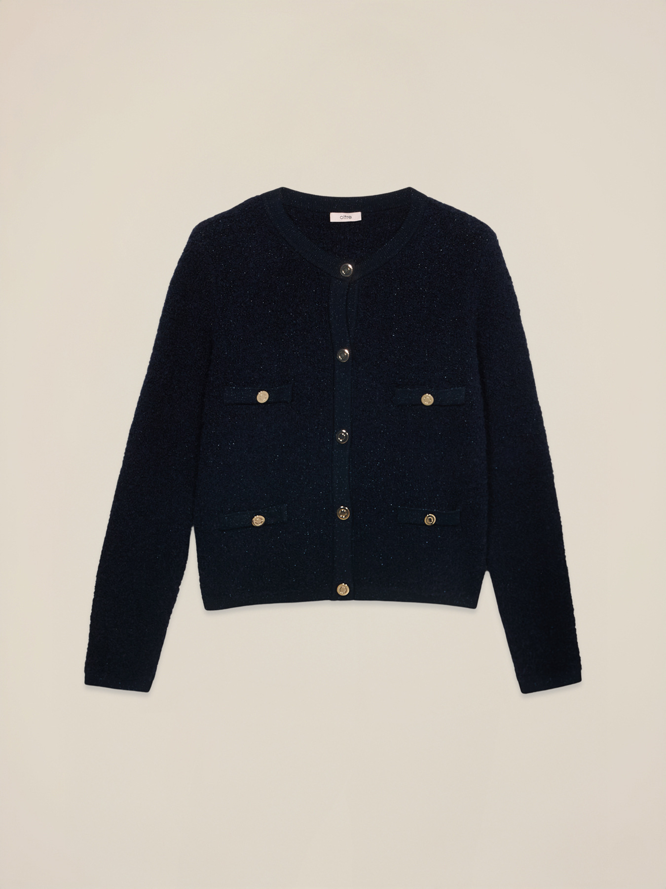 Kurzer Cardigan im Jacken-Look image number 4