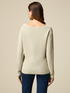 V-neck ottoman pattern sweater image number 1