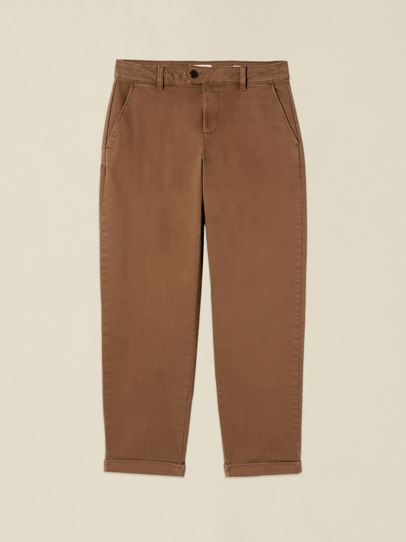 Cotton blend chino trousers