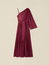 Einsschultriges Plissee-Kleid aus Lurex-Jersey image number 3