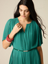 Kurzes Kleid aus plissiertem Georgette image number 2