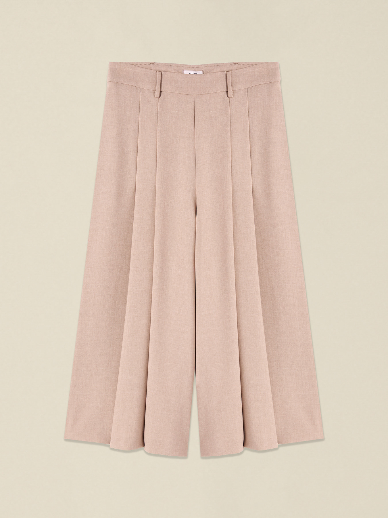 Pleated culotte skirt image number 4