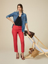 Basic cotton-blend trousers image number 0