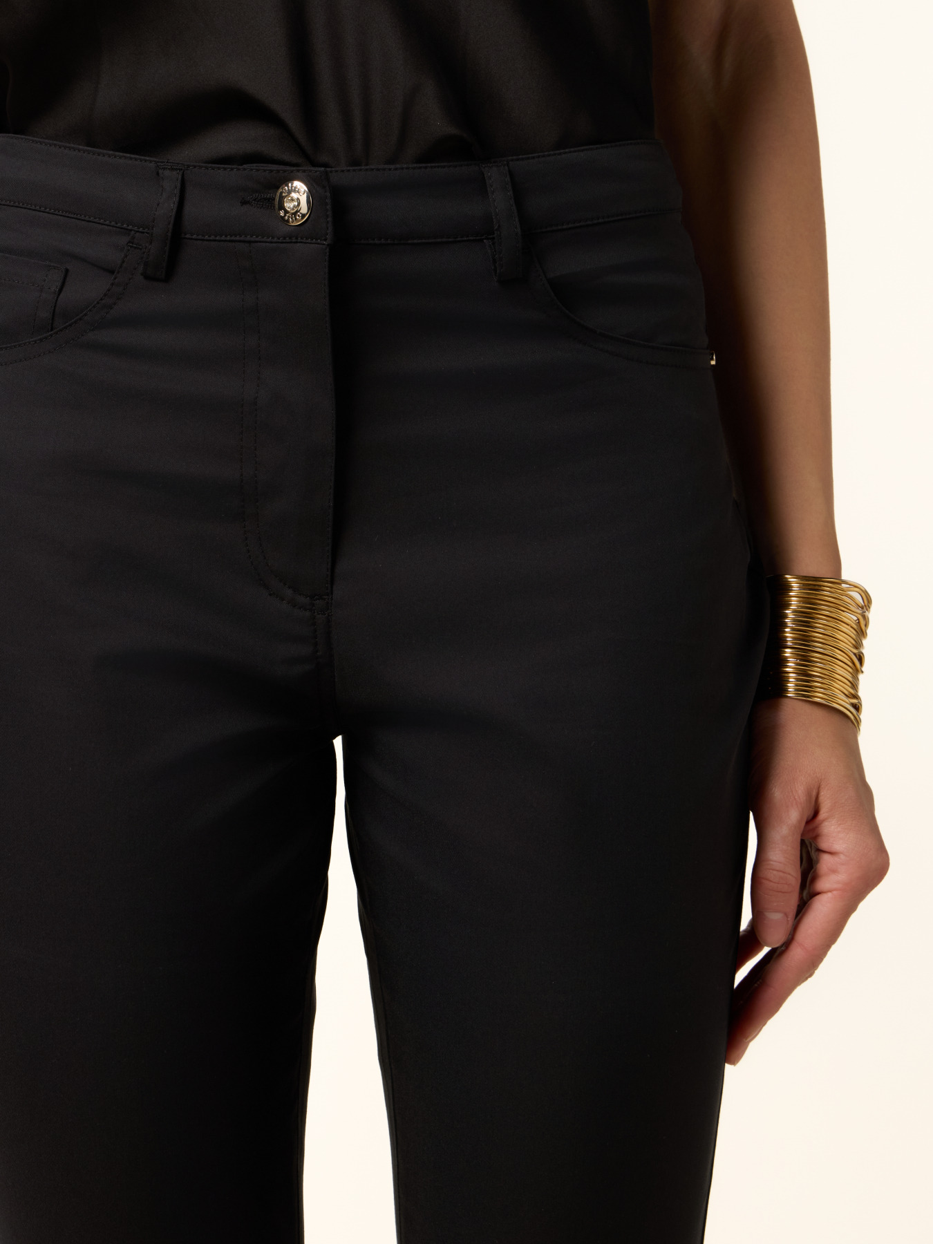 Pantalones ajustados de mezcla de algod&oacute;n image number 2