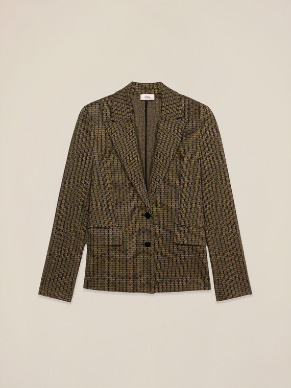 Blazer made in patterned milano stitch