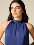Robe longue ligne A en satin image number 2
