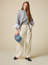 wide leg cady trousers image number 0