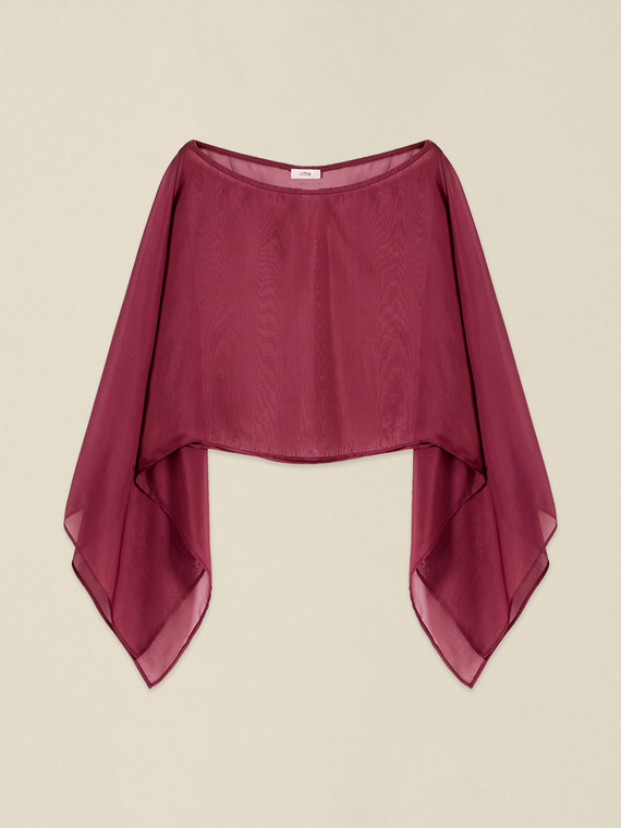 Coprispalle in chiffon misto seta