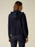 Pull avec zip, capuche et d&eacute;tails en denim image number 1