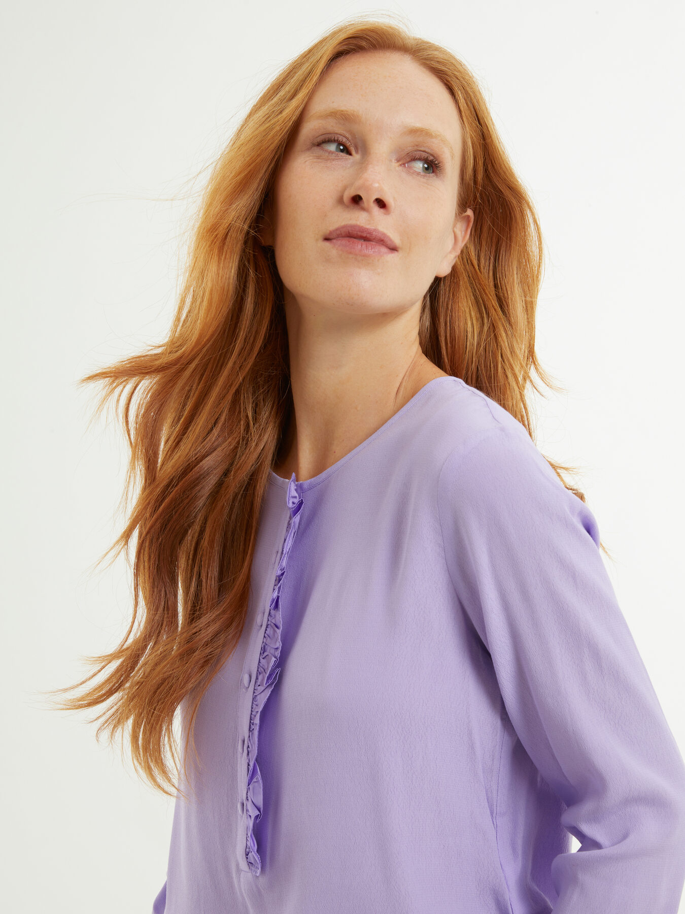 Viscose blouse with ruching image number 0