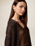Durchbrochene Strickjacke mit Pailletten image number 2