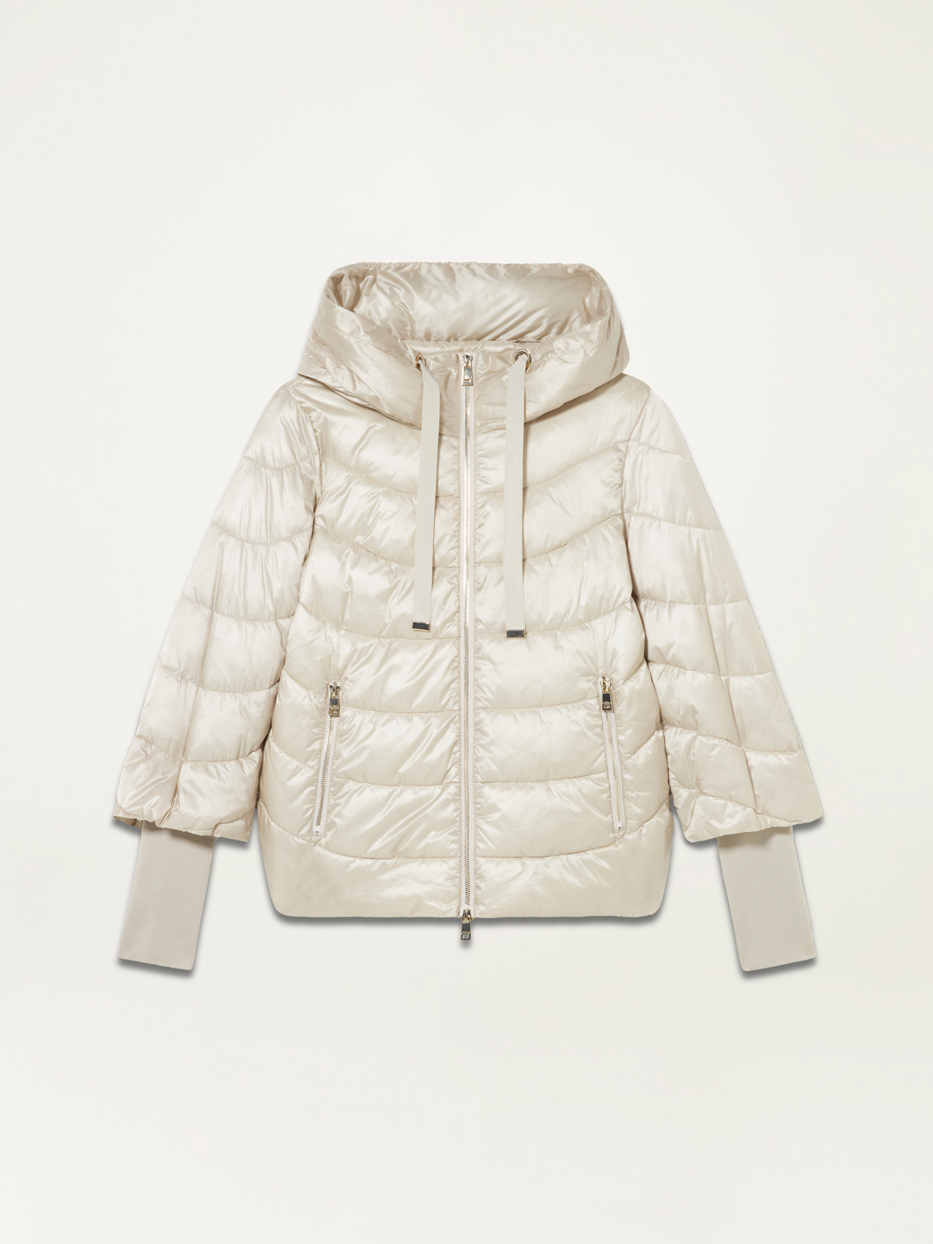 Eco-friendly down jacket with detachable arm warmers image number 4