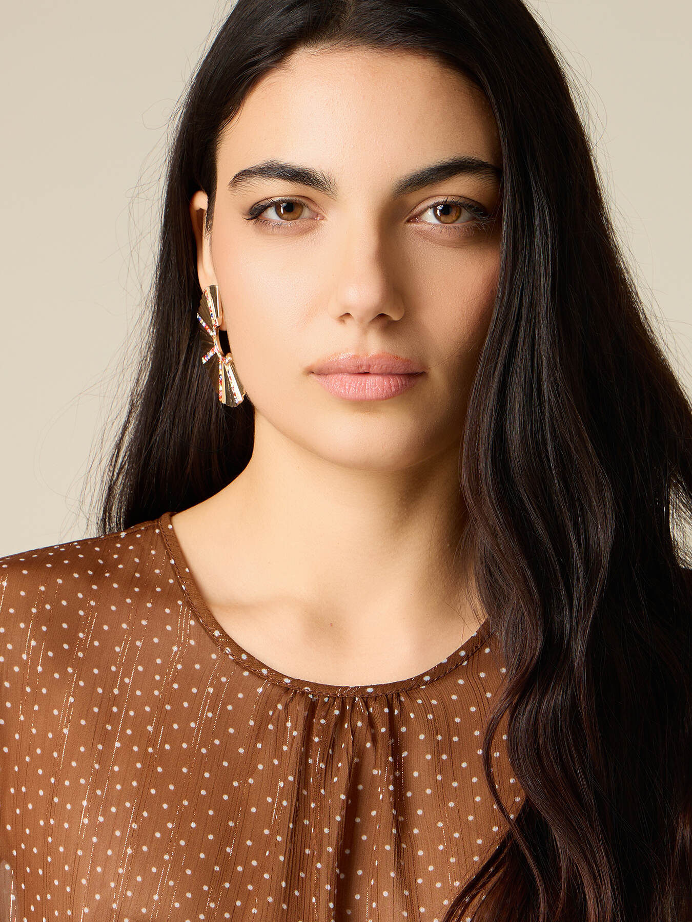 Patterned cr&ecirc;pe blouse image number 2